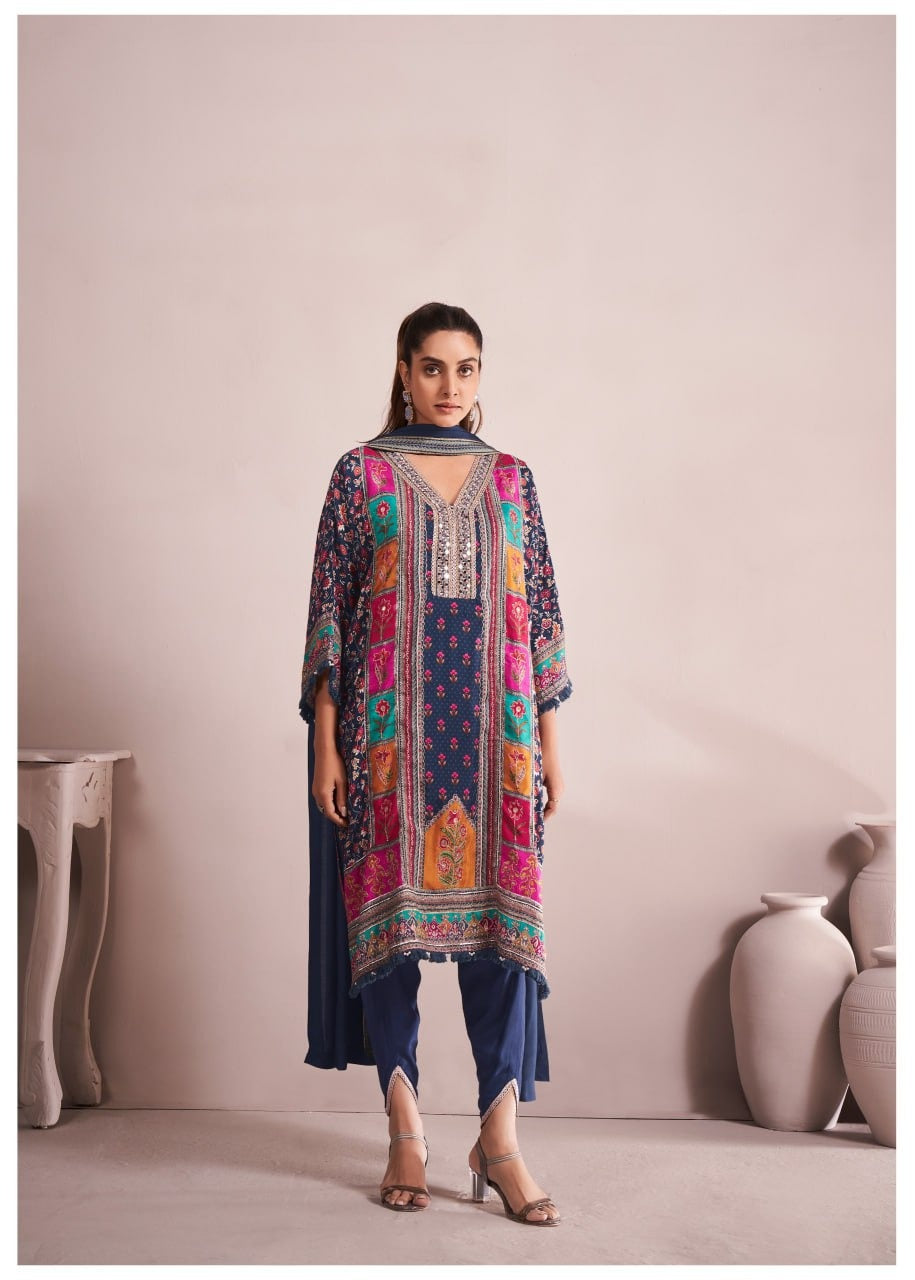 Muslin Kurta with Dhoti/Tulip Pants Set