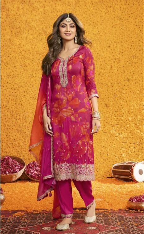 Rani Orange Ombre Suit